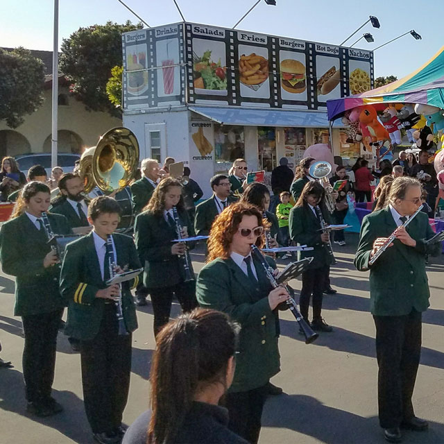 Our band performing at a carnival